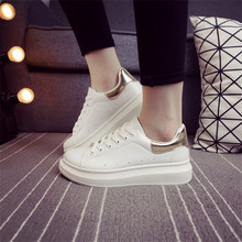 New 2016 female summer spring shoe female breathable platform women shoes women casual shoes PU lace-up women canvas shoes
