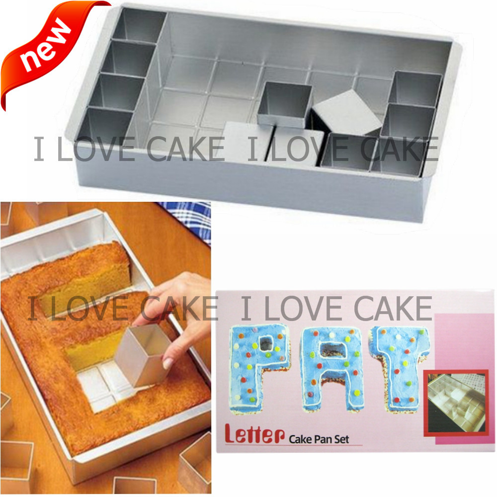 letters and numbers cake pan set