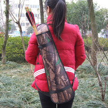 Outdoor Camouflage Three Fixed Strap Messenger Archery Equipment Simple Bow And Arrow Pot Quiver Capsule
