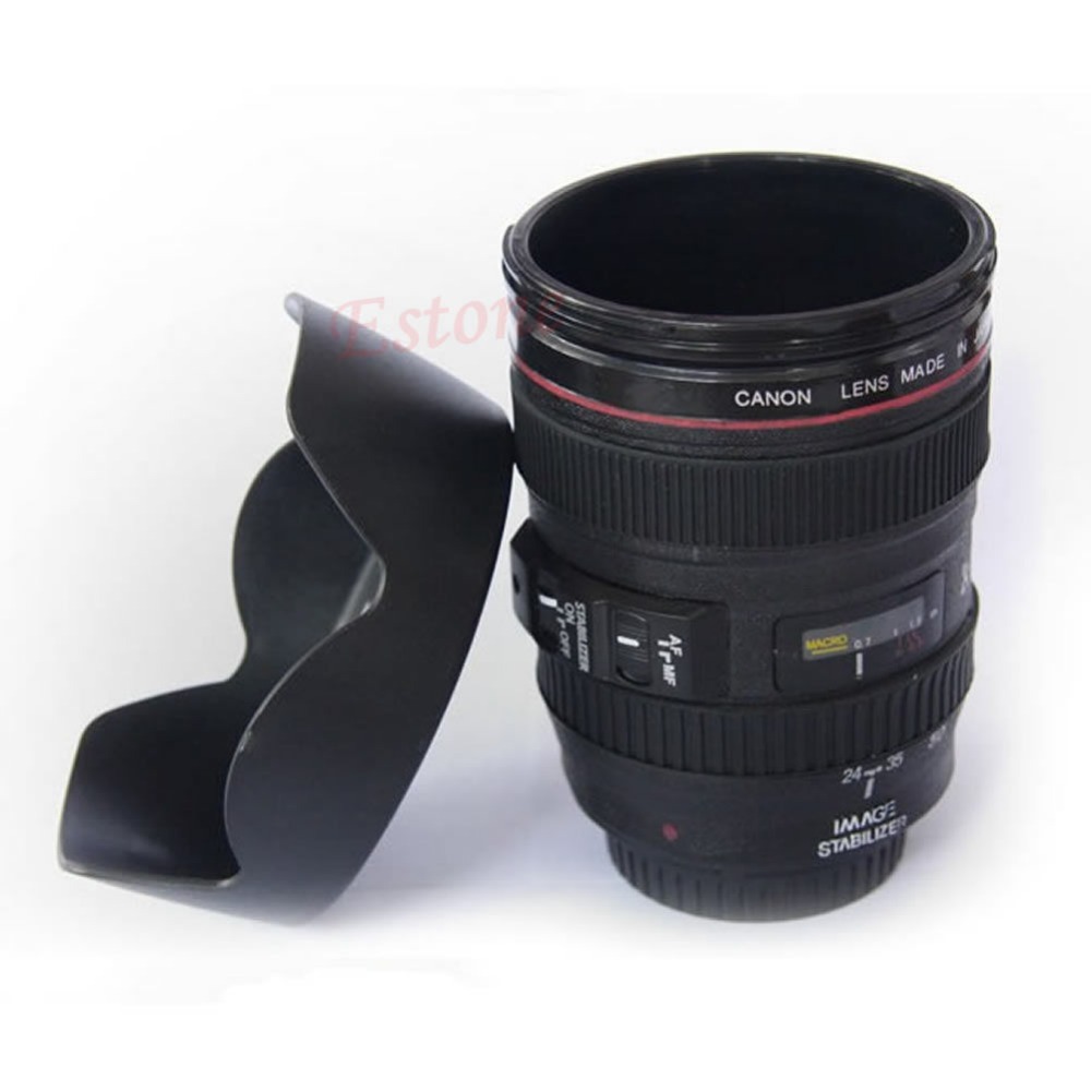 A96 Free Shipping Camera Lens Thermos Mug Tea Water Liner Travel Thermal Coffee Cup EF 24