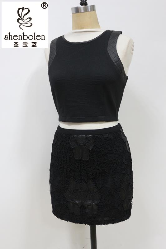 2016 Vintage Embroidery Black Tulle Skirts high waist Woman pettiskirt office miniskirt font b kilt b