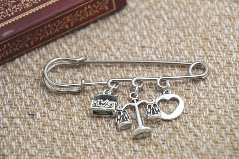 12pcs Shakespeare inspired Merchant of Venice themed charm font b kilt b font pin brooch 38mm