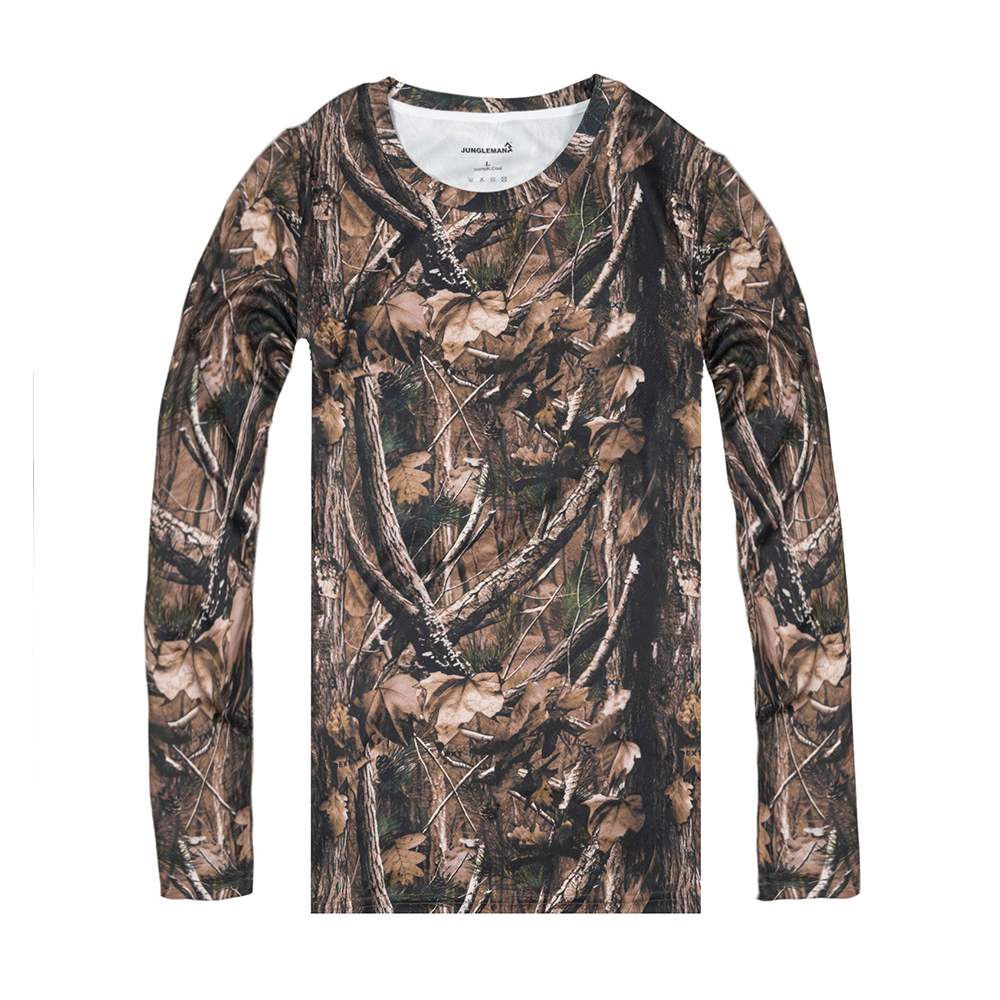 JUNGLE MAN OUTDOOR LONG SLEEVE CAMOUFLAGE REAL TREE CAMO SHIRT IN SIZE 36074