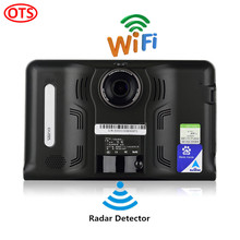 New 7 inch Android GPS Navigation DVR Camcorder Radar Detector WiFi FM HD1080P Car Truck Vehicle GPS Navigation Dual Core 8GB