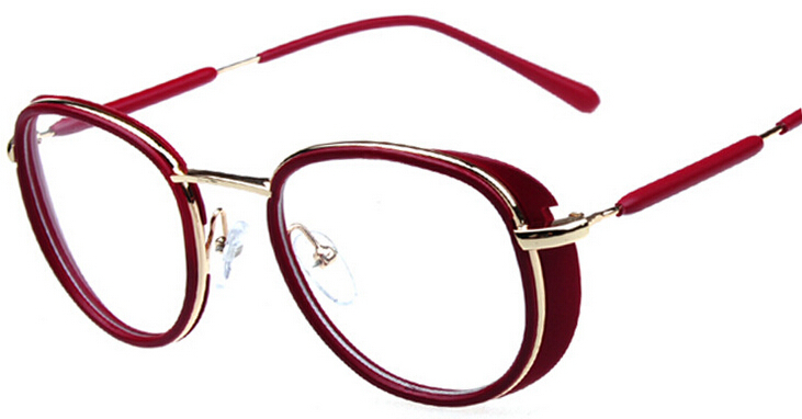 Alloy Round Eyeglasses Frame Vintage Goggles Men Women ...