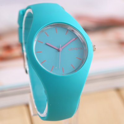 New Geneva Movement Silicone Watch Candy Color Couture Fashion Leisure Watches 12 Colors quartz watches