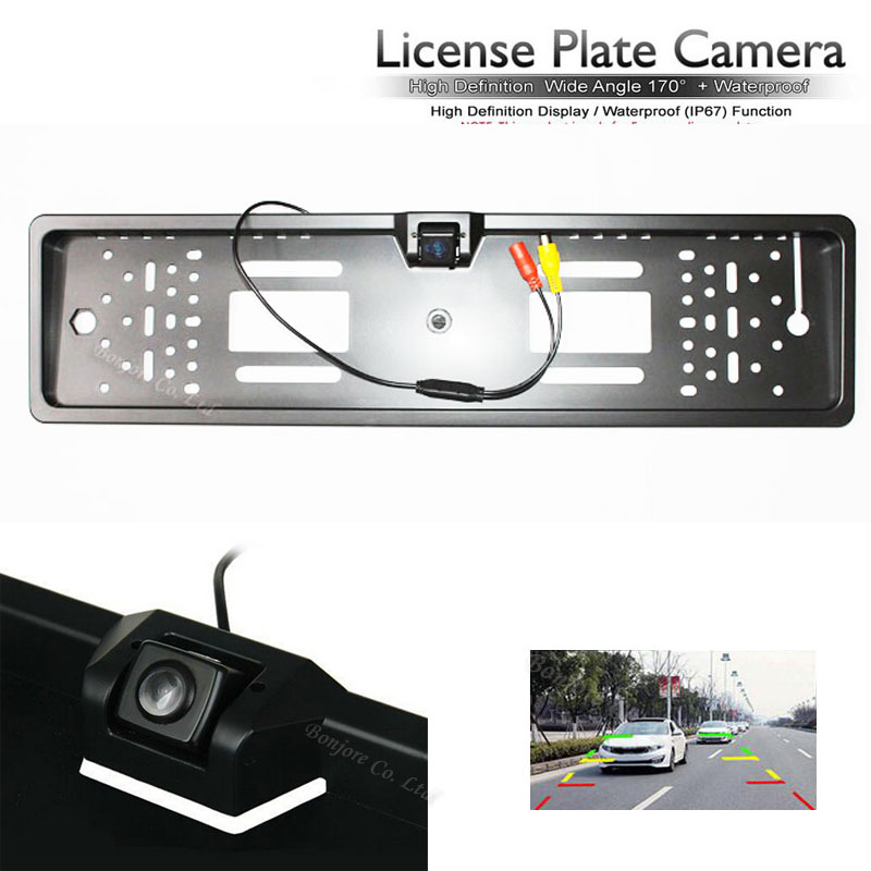 Wholesale Car Rear View Camera Backup License Plate Frame Parking Reverse Camera back up Cam Parking Assistance connect to DVD