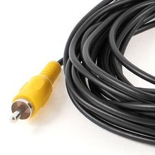 2015 Hot 6M Yellow RCA RCA Plug Audio Video Extension Cable Cord Black
