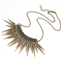 Fashion Jewelry Exaggerated Punk Rivets Tassel Necklaces & Pendants Wholesale 2013 Min. $10(mix items)Free Shipping