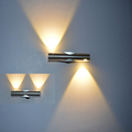 6W Led wall lamp 2x3W Epistar chip spot led light modern home decoration 360 rotation led