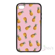 For iphone 4/4s 5/5s 5c SE 6/6s plus ipod touch 4/5/6 back skins cellphone cases cover Fashion Pattern Pink Pineapple Designs