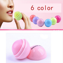 New Makeup Round candy color Moisturizing lip balm Natural Plant Sphere lip gloss Lipstick Fruit Embellish lip smacker