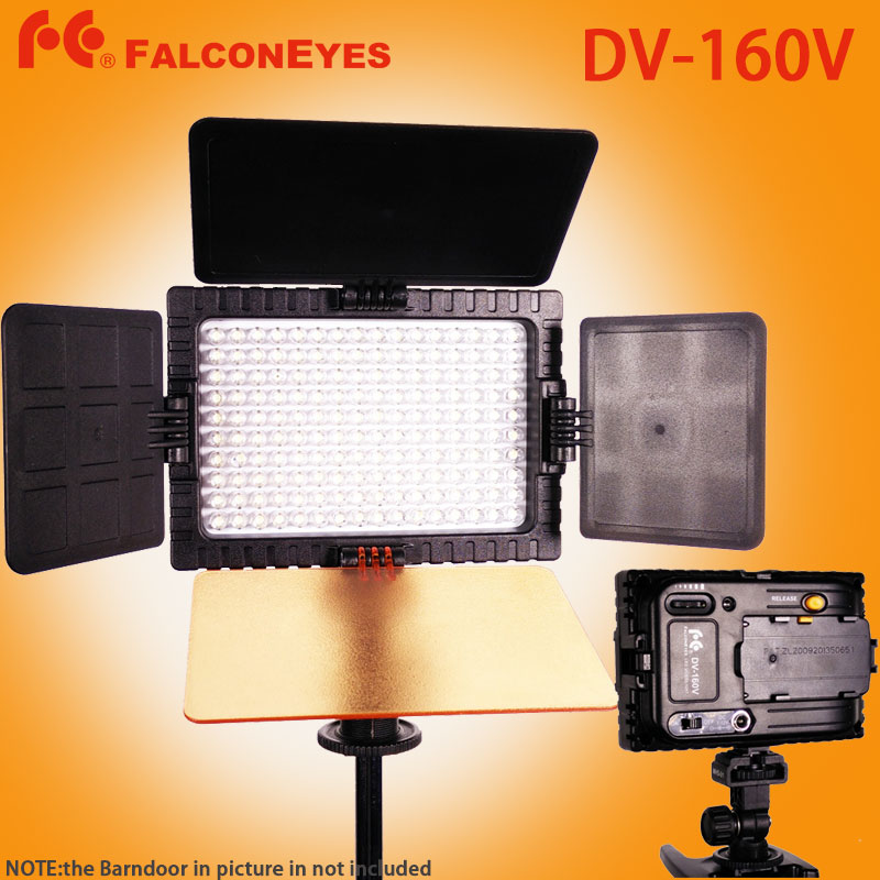 FALCON EYES DV-160V Высокая CRI95 160 светодиодные лампы видео на камеру для Canon Nikon Sony Panasonic DV видеокамеры Камеры DSLR DV 160В