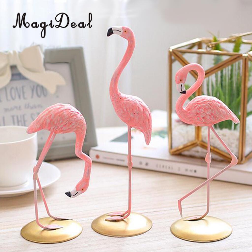 New Standing Flamingo Birds Statue Ornament Figurine Figure Decoration Ornament