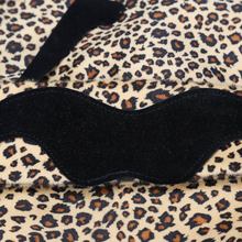 Girl Backpack Lovely Mustache Lady Leopard Velvet Zipper Shoulders Bag
