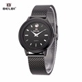 Luxury Brand BELBI Watches Women Quartz Watch 2016 Fashion Black Stainless Steel Watches Women Elegant Dress