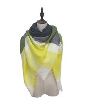 Za Scarf High Quality Comfortable Cute Vibrant Tippet Woman Winter Warm Soft Large Popular Blanket Tartan Shawl