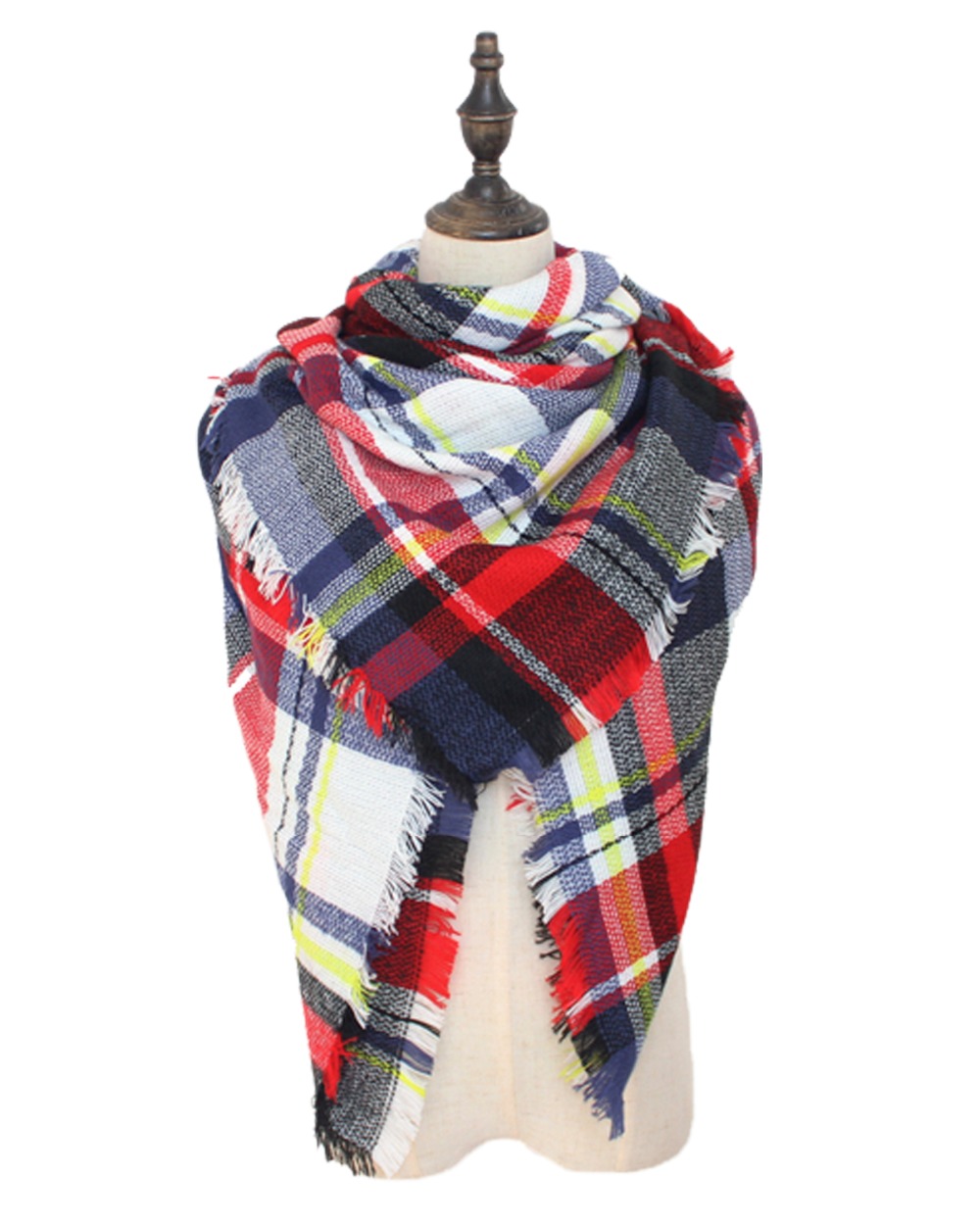 Winter font b Tartan b font Plaid Shawl Woman Versatile Gorgeous High Quality Pashmina Wrap Blanket