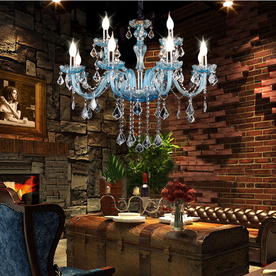 Acquista all'ingrosso online hotel blu lampadario moderno da ...