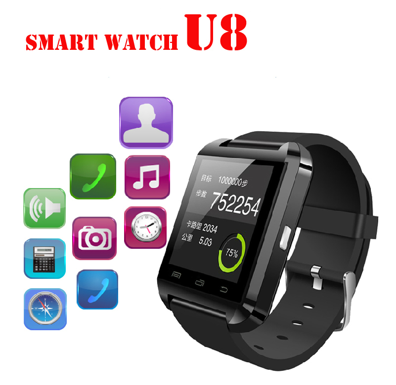Bluetooth Smart Watch WristWatch U8 U Watch for Samsung Android Phone Iphone IOS7 Smartphones