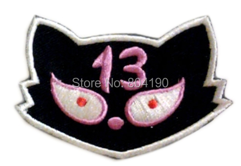 Iron-On Lucky 13 Thirteen Motorcycles 13 Embroidered Patch Unlucky