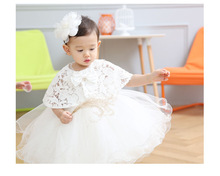 Latest set of one year old baby girl baptism dress princess wedding vestidos tutu 2016 baby