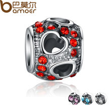 Luxury 925 Silver Heart CUBIC ZIRCONIA Charm with Fit Pandora Bracelet Necklace Pendant Original Jewelry PA5282