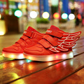 Size26 35 USB Charging kids basket glowing luminous children shoes with led light up casual shoes