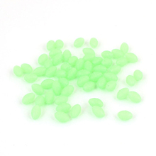 Shopping Time 4mm x 6mm Soft Plastic Luminous Oval Shaped Beads Fishing Lures 60Pcs