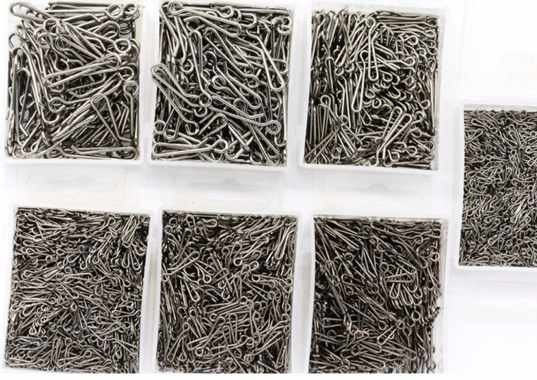 Description Picture 3 of itemRompin 50Pcs/Lot Stainless Steel Hanging Snap Tackle Tools connector fishing Accessories tackle fishhooks 0# 1# 2# 3# 4# 5# 6#