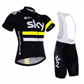 2016 Team sky Pro Cycling Jersey Short Sleeve Cycling clothing Breathable Mountain Bike Clothes Quick Dry