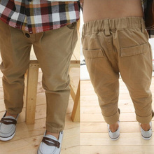 Retro Toddler Kid Boy Khaki Casual Pants Straight Trousers 2 7Y Baby Clothes S19