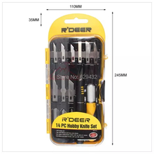 Envío gratis 14 unids de cuchillo / grabado cuchillo para tallar palabras / talla de las herramientas set / funtional cuchillo / herramienta de mano