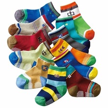 (12 Pairs/lot) 100% Cotton Baby Socks High Quality Anti-Slip Mix Design Toddler Socks Boys Girls Freeshipping