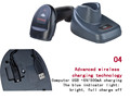 Two dimensional code scanner wireless long distance wireless inductive charging stand with storage use super simple