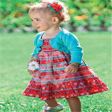 girls clothing sets girls brand summer dress suit 2016 new roupas infantis menina children fashion baby dress +coat two pieces