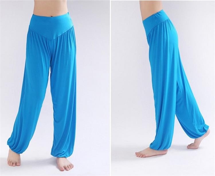 Yoga Pants Women Plus Size Colorful Bloomers Dance Yoga TaiChi Full Length Pants Smooth No Shrink Antistatic Pants Fast Shipping 2015 003