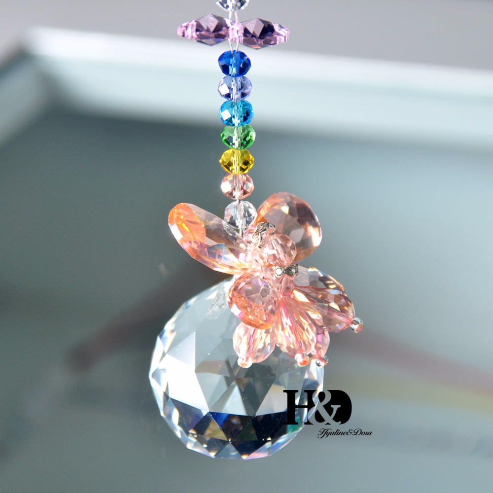 Ottieni online a basso prezzo hanging pink crystal prisms ...