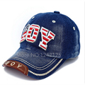 New spring autumn boy children Baseball Cap men women wash jeans Genuine Embroidered Baseball Cap Hat
