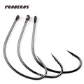 100pcs lot Worm Hook Treble Hooks Black Fishhook Fly Fishing Hooks High Quality Free Shipping
