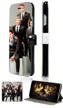 exo fashion hybrid retail 5designs Hot selling mobile phone bagcard wallet leather cases for IPHONE4 4S free shipping