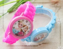 New Cartoon Children Watch Princess Elsa Anna Watches Fashion Girl Kids Student Cute Sports Analog Wrist Watches 1pcs/lot