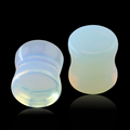 4 16mm Natural Stone Ear Plug Double Flare Ear Gauge Expander Opal Stone Plugs and Tunnels