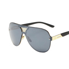 men’s sunglasses steampunk Siamese lens coating style mirror retro sunglasses brand designer glasses