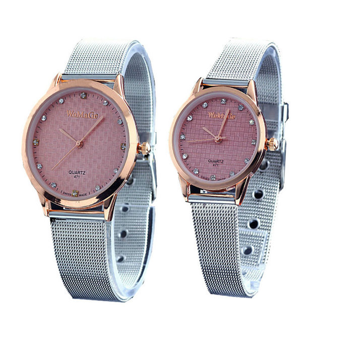 Women Quartz Wrist Watches Gold Silver Stainless Steel Watch Men Lovers Watch Gift for Lovers relogio