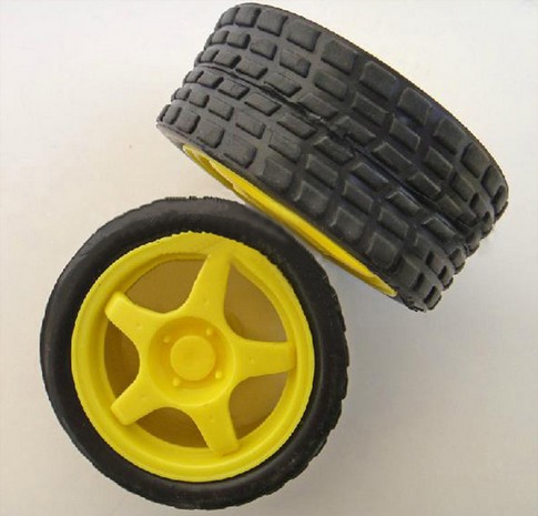 F05081 DIY intelligent Car Robot  Accessories: 65 * 27 * Dia 5.3mm Rubber Car Wheel Tire + Free shipping