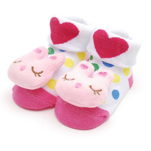 2015 Cartoon anti slip rubber kids socks newborn baby socks for girls boys infant baby cotton