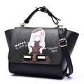 Lovely Princess Print Ladies Sweet Style PU Handbag Cute Cartoon Trendy All match Women Fashion Shoulder