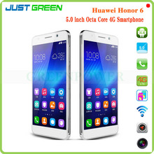 5 Inch Huawei Honor 6 4G Smartphone Hisilicon Kirin920 Octa Core 3GB RAM 16GB ROM Android 4.4 5.0MP+13.0MP Dual SIM GPS FDD LTE