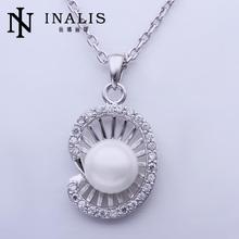 N541 2015 Trendy Wedding Women Necklace Pearl 18K Gold Plated Austrian Crystal Pendant Necklace Jewlery Vintage